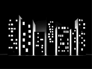 Cityscape Silhouette at Dawn

