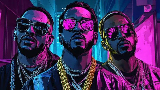 Reggae Musician Cartoon Vibes with Halloween Skull Mask and Ganja Theme