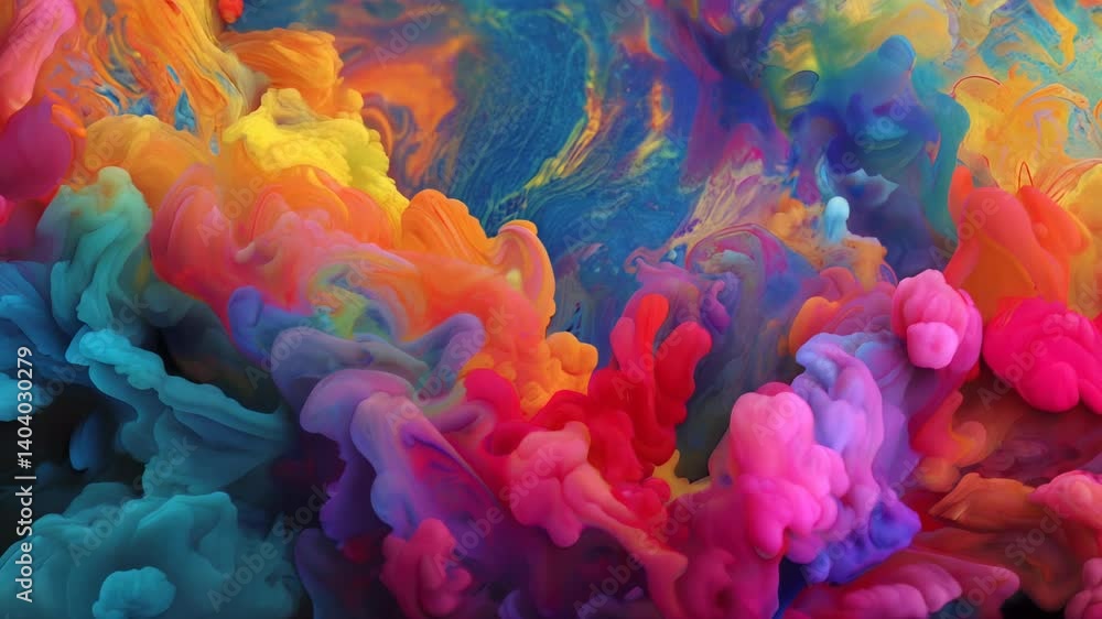 Poster captivating and swirling colors combine to create a truly mesmerizing abstract visual experience for