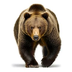 Fototapeta premium Realistic Bear Walking in Natural Habitat with Detailed Fur Texture