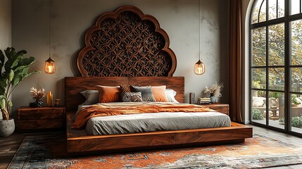 Luxury modern platform bed style high resolution picture