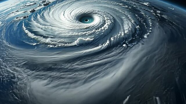 Spectacular Aerial View, Gigantic Storm System from Outer Space