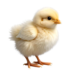 Obraz premium A animal small fluffy baby chick on transparent background.