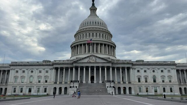 U.S. Capitol in Washington D.C. on Capitol Hill, overlooking the National Mall, home to the House of Representatives, Senate, Capitol Rotunda, and the heart of American democracy