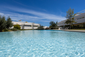 Infinity pool view from the water level