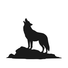 black wolf vector