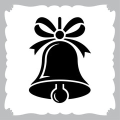 Decorative Winter Bell with Ribbon Design
