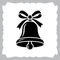 Sleek Christmas Bell Silhouette Art