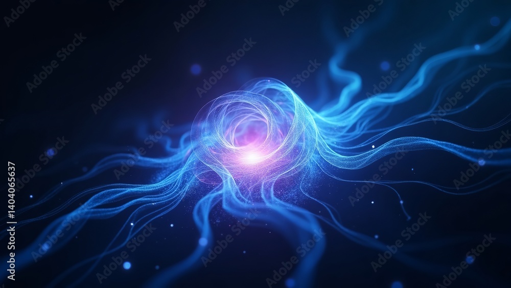 Poster abstract neuron network background ai technology concept neural connection digital brain future 3d r