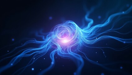 Abstract neuron network background ai technology concept neural connection digital brain future 3d render