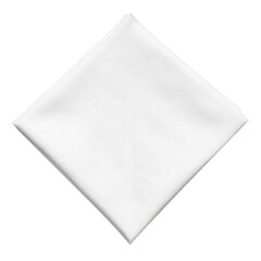 neatly folded white cloth napkin is displayed against plain background, showcasing its simplicity and elegance. napkin crisp texture and clean lines make it ideal for formal dining settings