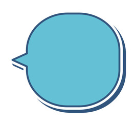 カラフルな吹き出し単体 立体的 ベクターデータ チラシ・雑誌・Web・動画素材 ブルー