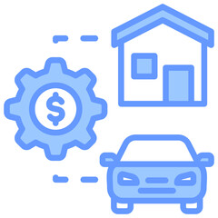 Obraz premium Asset Management Icon