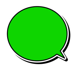 カラフルな吹き出し単体 立体的 ベクターデータ チラシ・雑誌・Web・動画素材 黄緑