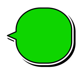 カラフルな吹き出し単体 立体的 ベクターデータ チラシ・雑誌・Web・動画素材 黄緑