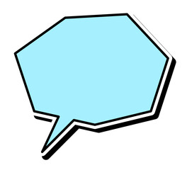 カラフルな吹き出し単体 立体的 ベクターデータ チラシ・雑誌・Web・動画素材 水色