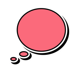 カラフルな吹き出し単体 立体的 ベクターデータ チラシ・雑誌・Web・動画素材 赤