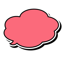 カラフルな吹き出し単体 立体的 ベクターデータ チラシ・雑誌・Web・動画素材 赤