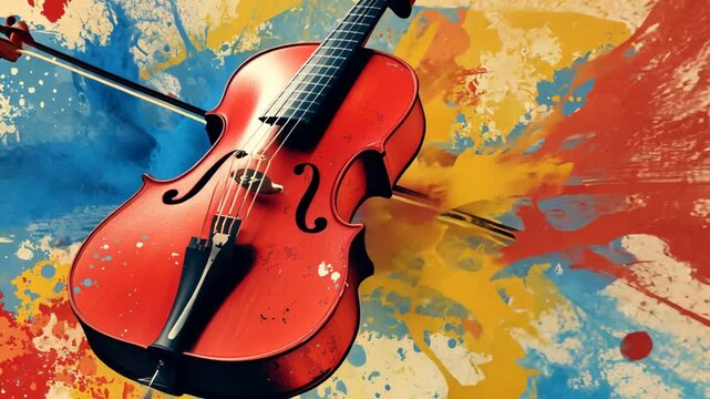 Classic Musical Instruments Isolated Violin and Viola on White Background