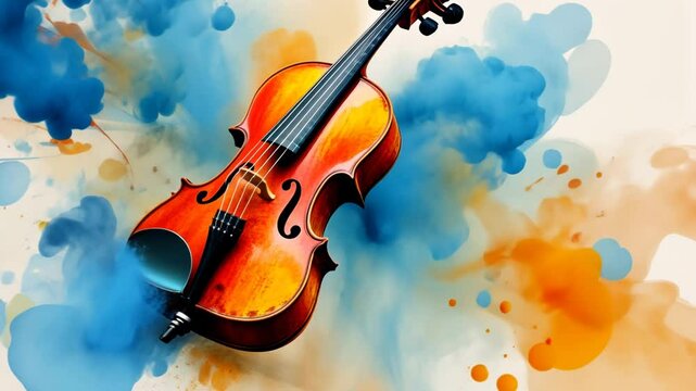 Vintage Violin and Viola Collection Isolated on White Background