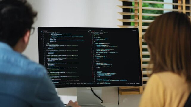 Innovative team of talented developers collaborates on coding projects, leveraging their expertise to design cutting-edge software applications that enhance business efficiency and security.