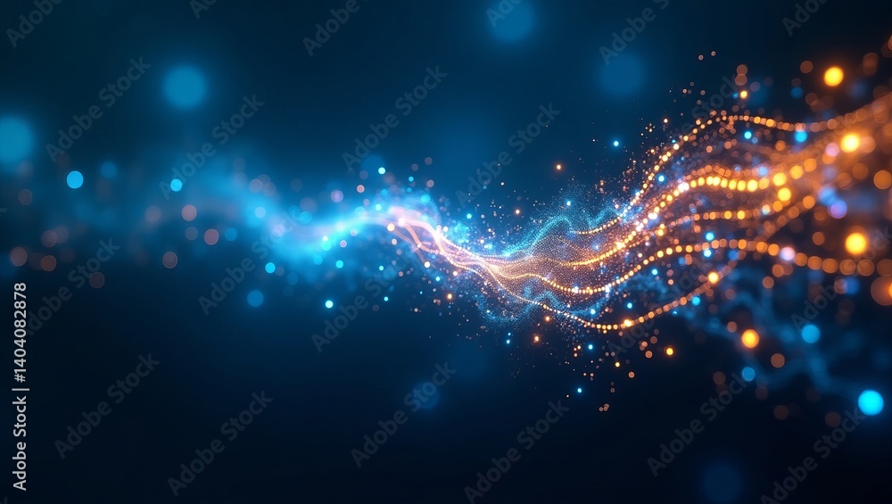 Poster abstract technology background data stream network connection digital futuristic design concept art 