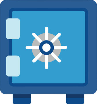 Safe vault icon on white background1.