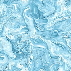 Seamless pattern of light blue water showcasing delicate ripples and swirls. Abstract background with detailed texture highlights natural beauty. High-resolution digital illustration.