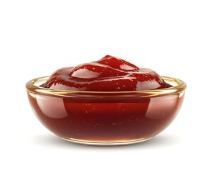 Ketchup in Glass Bowl, Studio Shot