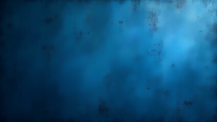 Obraz premium A blue abstract painting displayed on a white background, highlighting the interplay of color and form