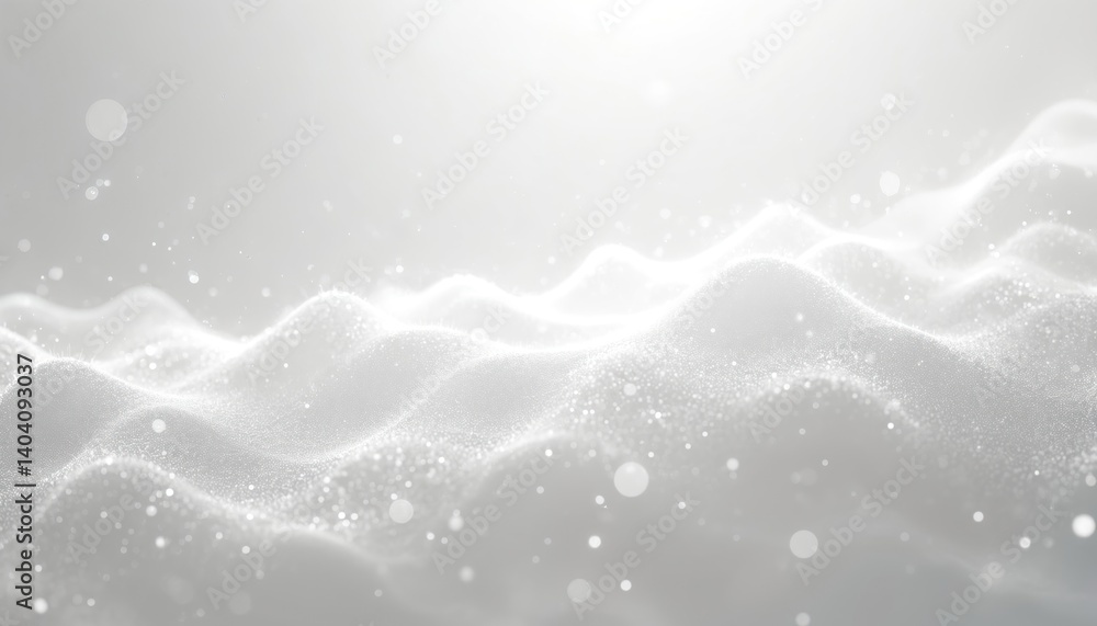 Aufkleber Abstract background features digital sound waves, bright particles. Light, energy flow motion concept. Technology, music visualization, modern art, data representation. Dynamic design template for