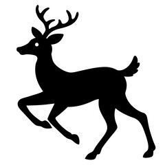 deer silhouette vector isolated on white background