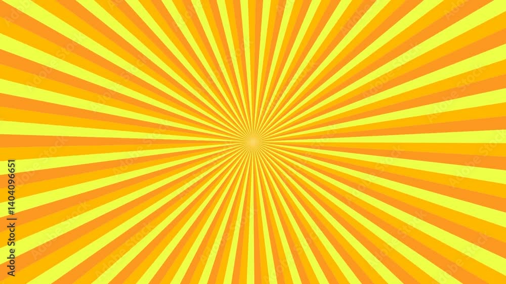 Poster golden starburst background - fast rotating seamless looping animation