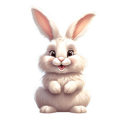 Obraz premium white rabbit isolated on white