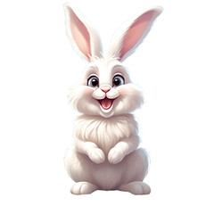 Obraz premium white rabbit isolated on white