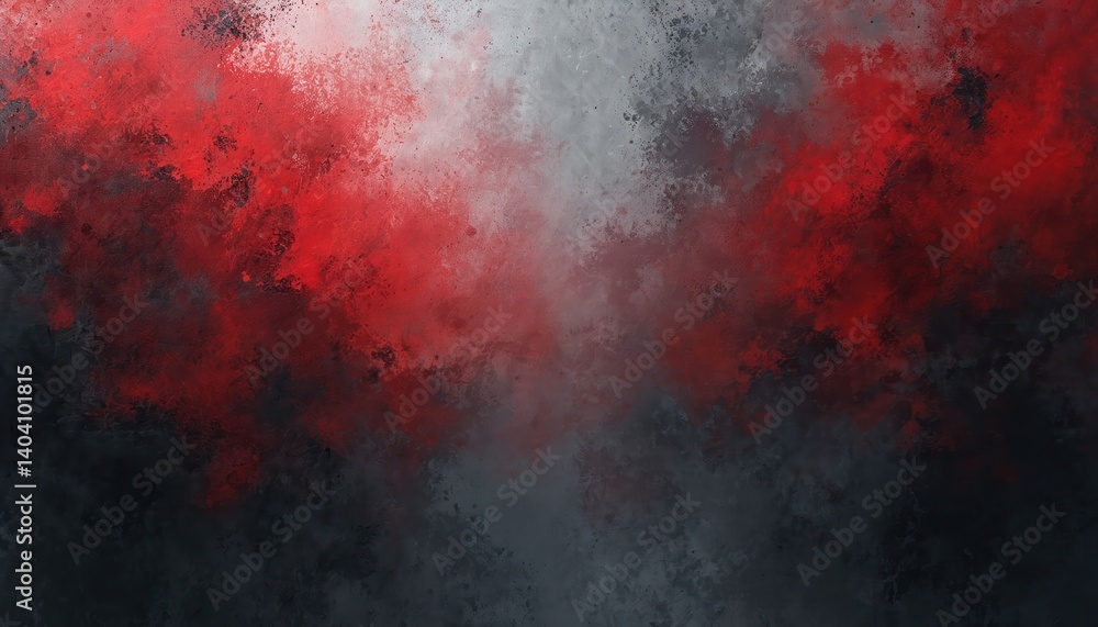 Aufkleber grunge red and gray abstract background. dark moody art illustration. rough textured wall design. pa