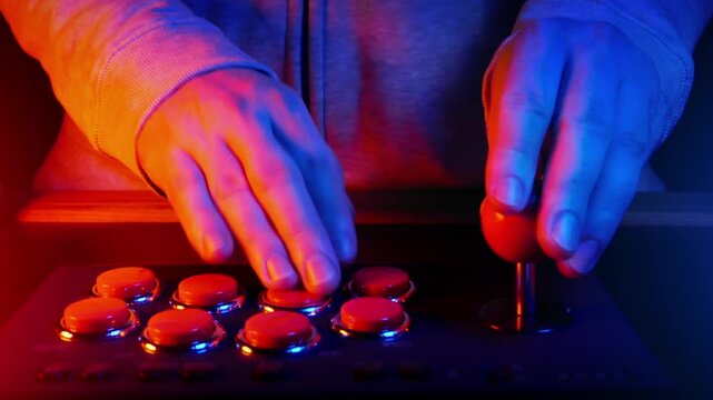 Arcade Game Player 1980s Retro Gaming
