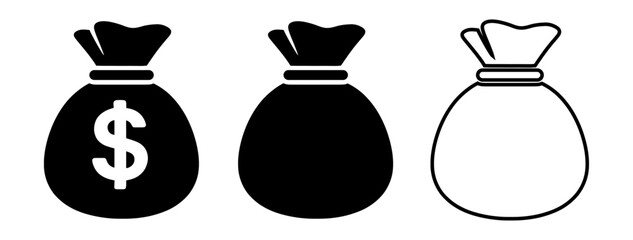 Money Bag Icon Set
