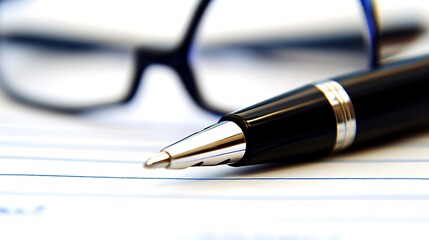 Writing tools on striped paper for school use