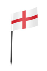 Toothpick with English flag on transparent background