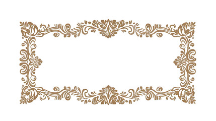 Elegant decorative frame design with intricate floral patterns and swirls.