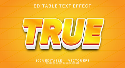 true vector text effect with modern style design
