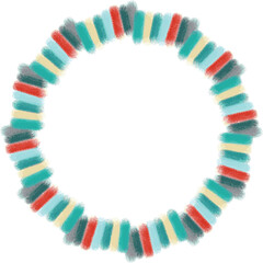 Obraz premium colorful short lines border frame