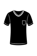 Stylish casual t-shirt with short sleeves and crew neck vector