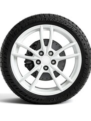 Obraz premium White Car Tire Wheel