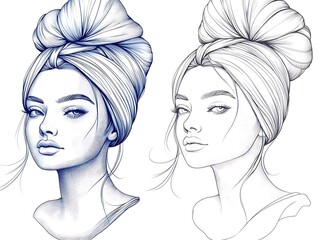 Woman Portrait Sketches