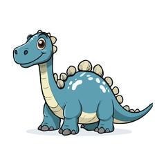 Fototapeta premium Blue dinosaur vector illustration