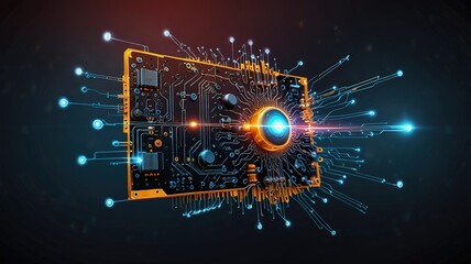 Innovative technologies modern creative background