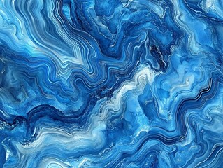 Obraz premium Abstract Blue Swirl Pattern