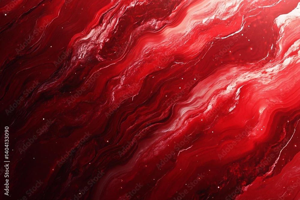 Poster abstract red swirl pattern with speckles